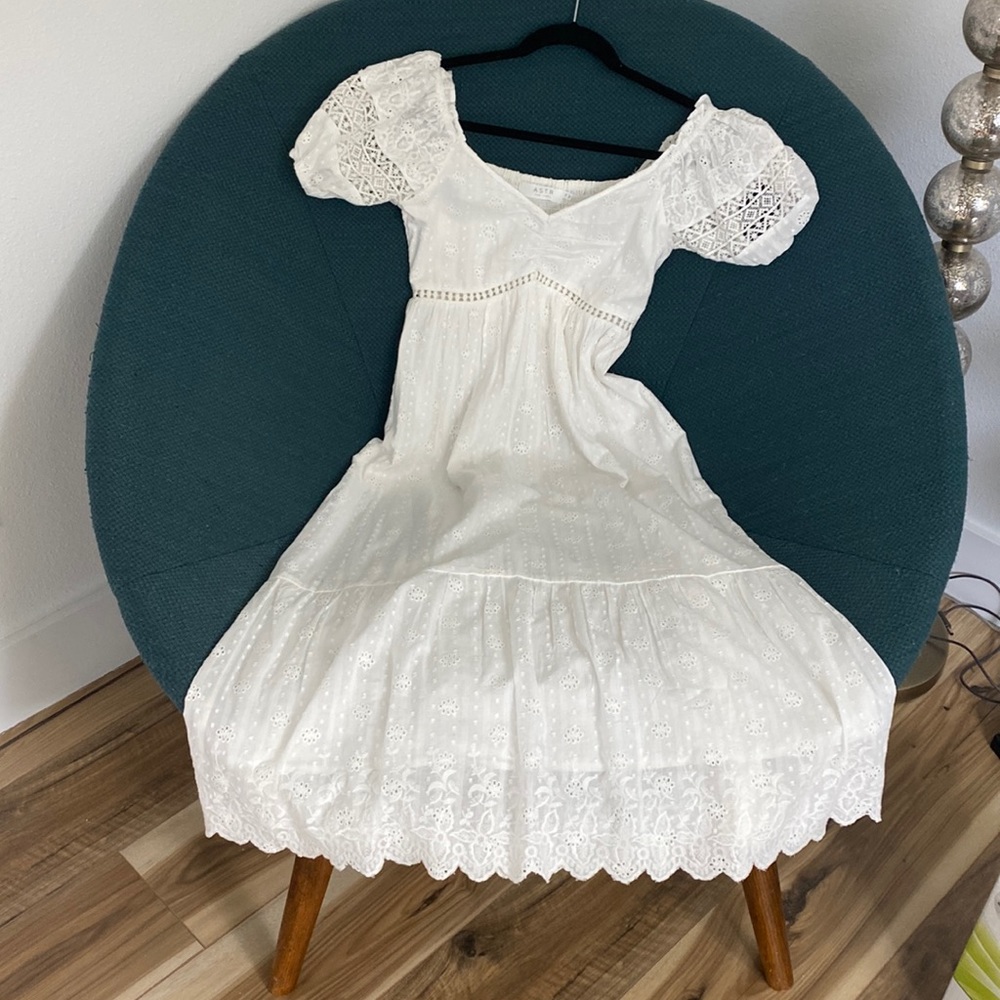 ASTR the label white prairie dress